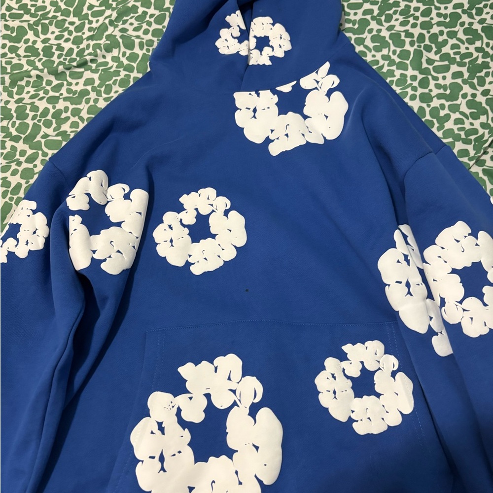 Denim Tears Blue Hoodie Size Small 100% REAL